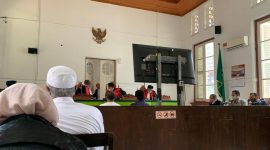 Sidang gugatan PT OSS Al Masarat Internasional CO asal Arab Saudi terhadap PT Zarinda di PN Makassar. (Dok. Kuasa Hukum OSS Al Masarat Internasional CO, Yoyo Arifardhani)