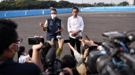 Gubernur Anies Baswedan dan Presiden Jokowi. (Instagram.com/@aniesbaswedan)