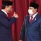 Presiden Joko widodo Bersama Menhan Prabowo Subianto. (Dok. fraksigerindra.id)