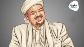 Ilustrasi Habib Rizieq Shihab. (Dok. lingkarnews.com/M. Rifai Azhari)
