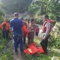 Korban Saripan jatuh dari jembatan Cibadak Ke aliran sungai Cicareuheun pada Selasa (11/10/2022). (Dok. Polres Bogor).