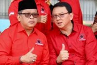 Sekjen PDI Perjuangan Hasto Kristiyanto dan Ahok. (Instagram.com/ @ahokbasuki_btp) 