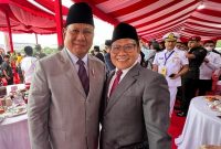 Ketua umum Partai Gerindra Prabowo Subianto dan Ketua Umun PKB Muhaimin Iskandar. (Instagram.com/@cakiminow)
