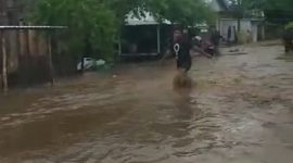 Tangkapan Layar, Banjir di wilayah Kabupaten Sumbawa, Provinsi Nusa Tenggara Barat. (Dok. BNPB) 
