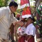 Menteri Pertahanan Prabowo Subianto di acara peresmian 16 titik air di Dusun Upunyor, Kabupaten Maluku Barat Daya (MBD). (Dok. Tim Media Prabowo Subianto)