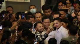Ketua Umum Partai Gerindra Prabowo Subianto di acara 'Mata Najwa On Stage: 3 Bacapres Bicara Gagasan' di Graha Sabha Pramana UGM. (Facbook.com/@Prabowo Subianto )  