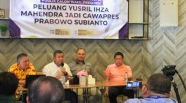 Foto : Laporan Riset Persepsi Masyarakat GOGO BANGUN NEGERI (GBN) terhadap Capres dengan Tema: Peluang Yusril Ihza Mahendra Menjadi Cawapres Prabowo Subianto. (Dok.Ist)