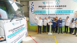 Pelepasan ekspor produk baja lapis tersebut dilaksanakan di Sadang, Purwakarta, Jawa Barat. (Dok. Kemendag.go.id)