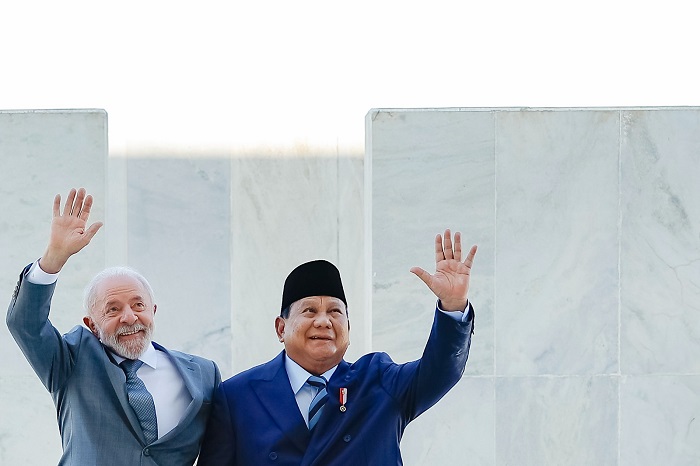 Presiden Republik Indonesia Prabowo Subianto di upacara penuh makna di halaman Istana Palácio do Planalto. (Dok. Tim Media Prabowo)