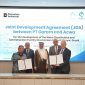 Left to right: Mr. Abraham Mose (President Director of PT GARAM), H.E. Mr. Rosan Roeslani (CEO Danantara, Minister of Investment of the Republic of Indonesia), H.E. Mr. Faisal Abdullah Al-Amodi (Ambassador of the Kingdom of Saudi Arabia to the Republic of Indonesia), Dr. Samir J. Serhan (Group CEO of Acwa) and Mr. Tim Anderson (President Director of PT Acwa Power Indonesia)