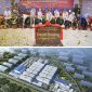 From top: A groundbreaking ceremony for the Rianlon Malaysia R&D and Manufacturing Base in January. A rendering of Rianlon's R&D and manufacturing base in Malaysia. PHOTOS PROVIDED TO CHINA DAILY